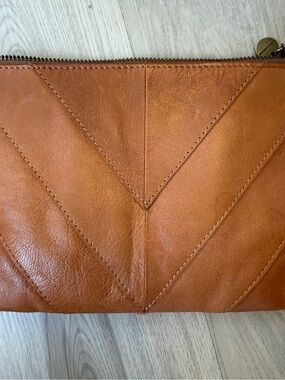 Lucky Brand
Leather Convertible Clutch in Cognac Brown